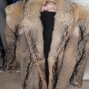 Fox fur coat.